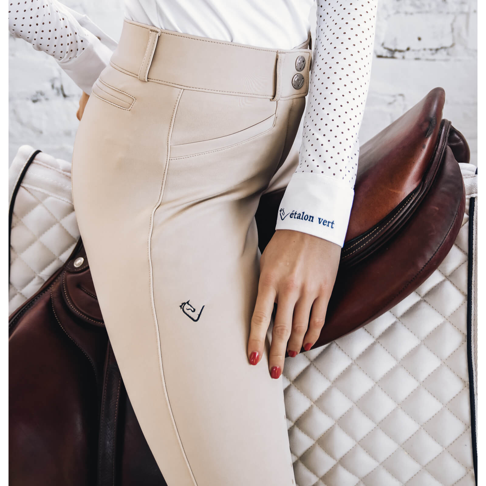 Reithose Damen Full-Grip Hochbund Belissimo