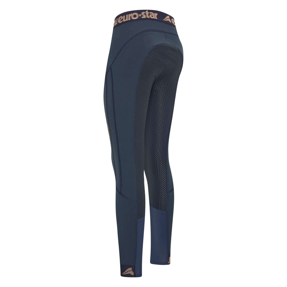 Euro-Star Reitleggings Damen Full - Grip ESAthletic Softshell FG, Dunkelblau, Produkt allein auf weißem Hintergrund.