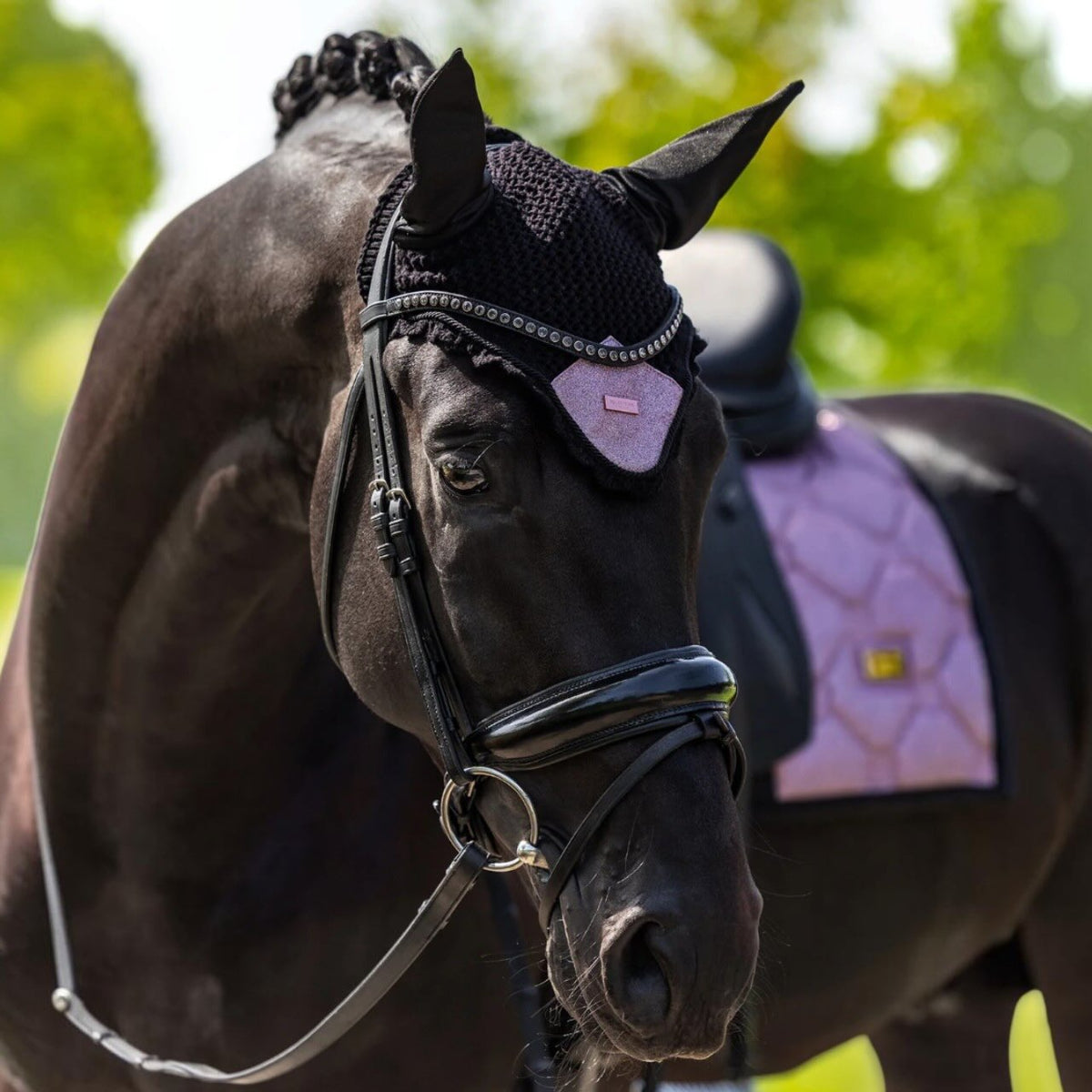 Fliegenhaube Pink Glimmer Fliegenmütze
