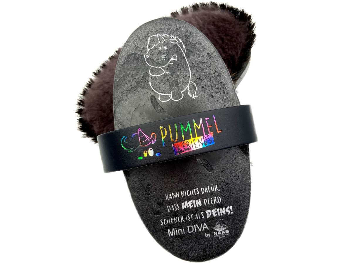Pferdebürste Grummeleinhorn Mini Diva Lammfell