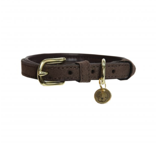 Hunde Halsband Velvet Leather Lederhalsband