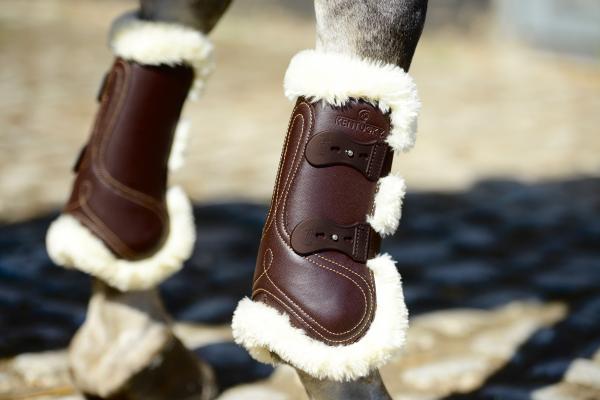 Ledergamaschen Elastic mit Lammfell