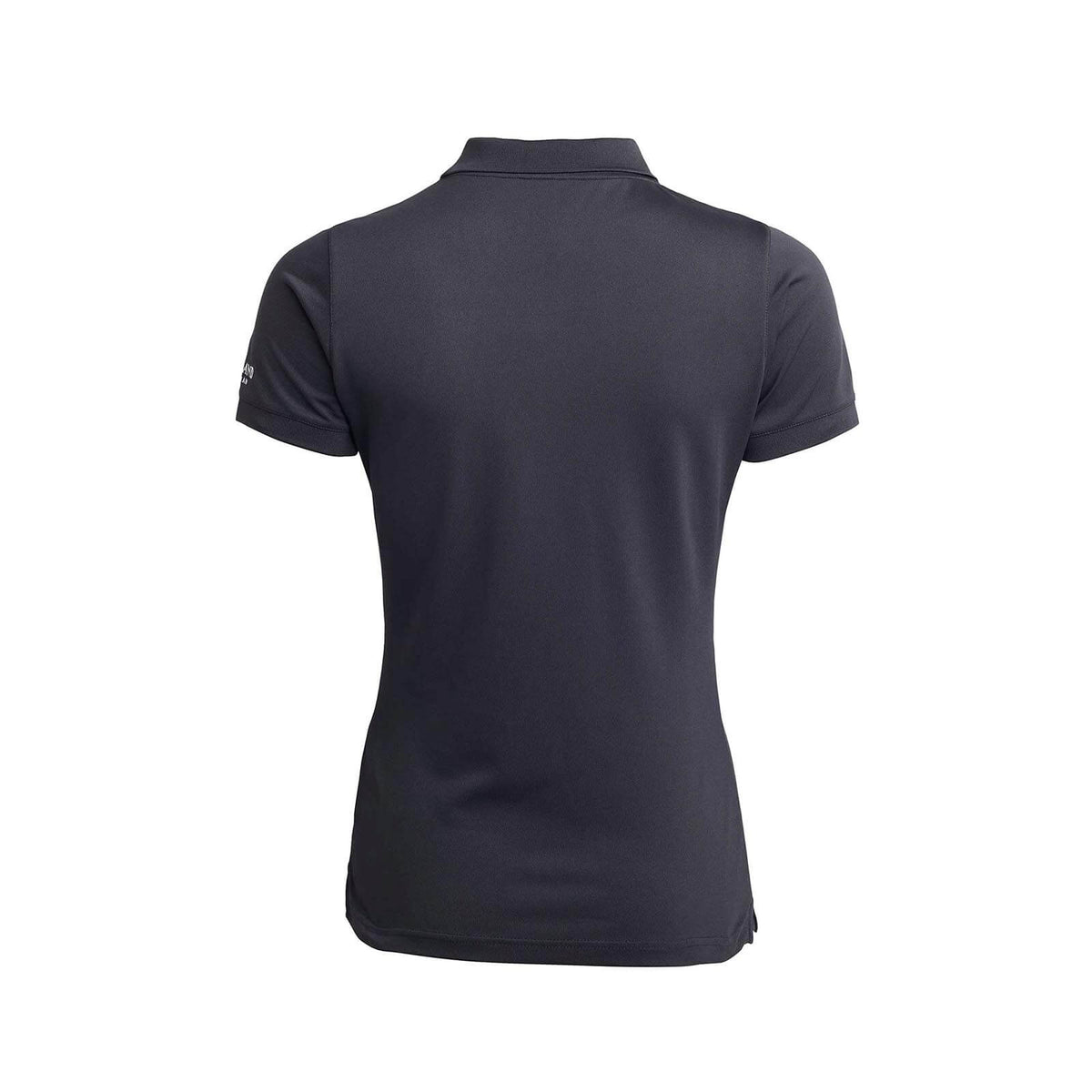 Poloshirt Piqué Classic Damen Reitshirt, Dunkelblau, Rückansicht des Produkts allein.