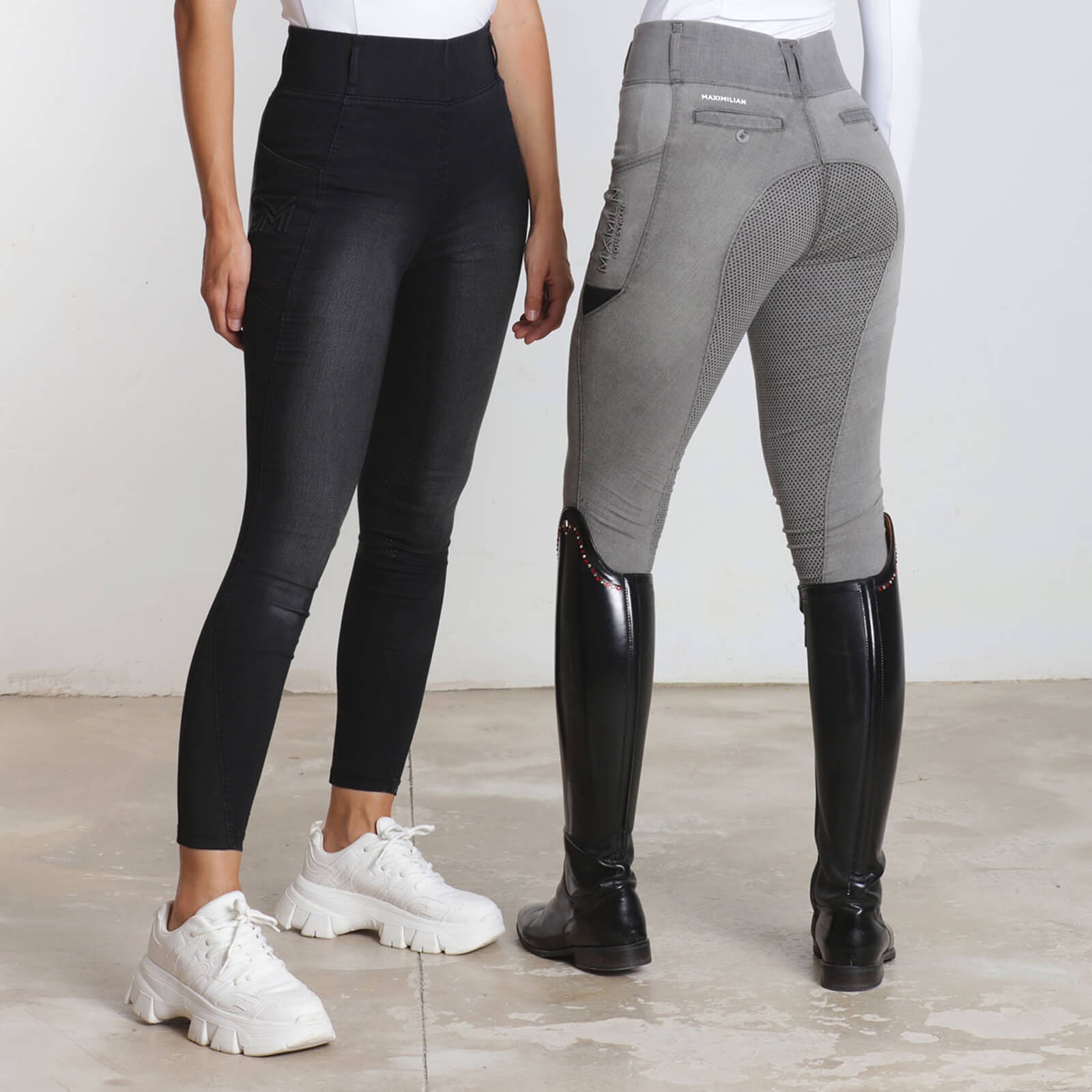 Reitleggings Damen Full-Grip Denim Riding Leggings