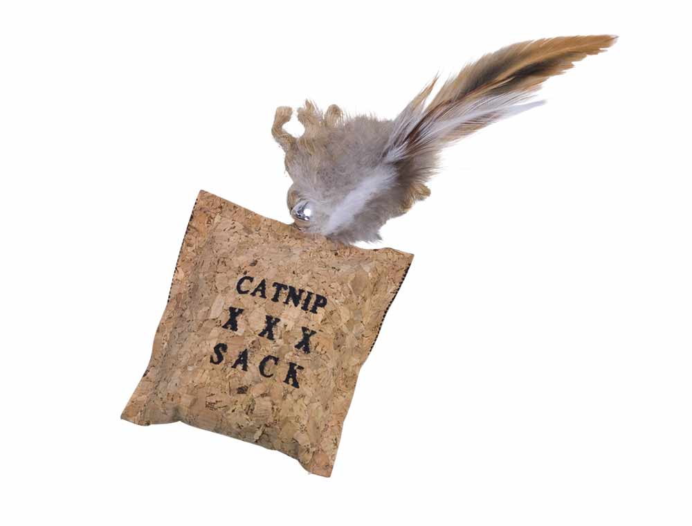Katzenspielzeug Catnip- Säckchen mit Kork