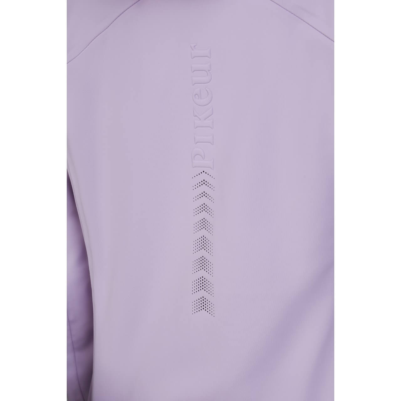 Pikeur Windbreaker Damen Athleisure FS 2025 Jacke, Helllila, Detailaufnahme des Vorderteils.