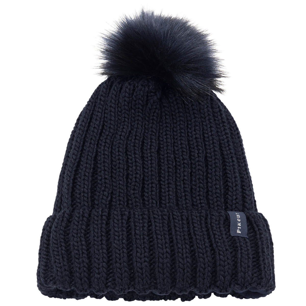 Mütze Damen mit Fell-Imitat-Bommel HW 2022