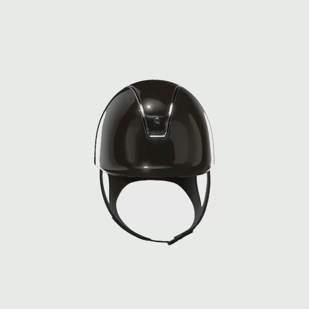 Reithelm 2.0 ShadowGlossy Brown Trim + Blason Chrome Black - 360°-Video (1:1)