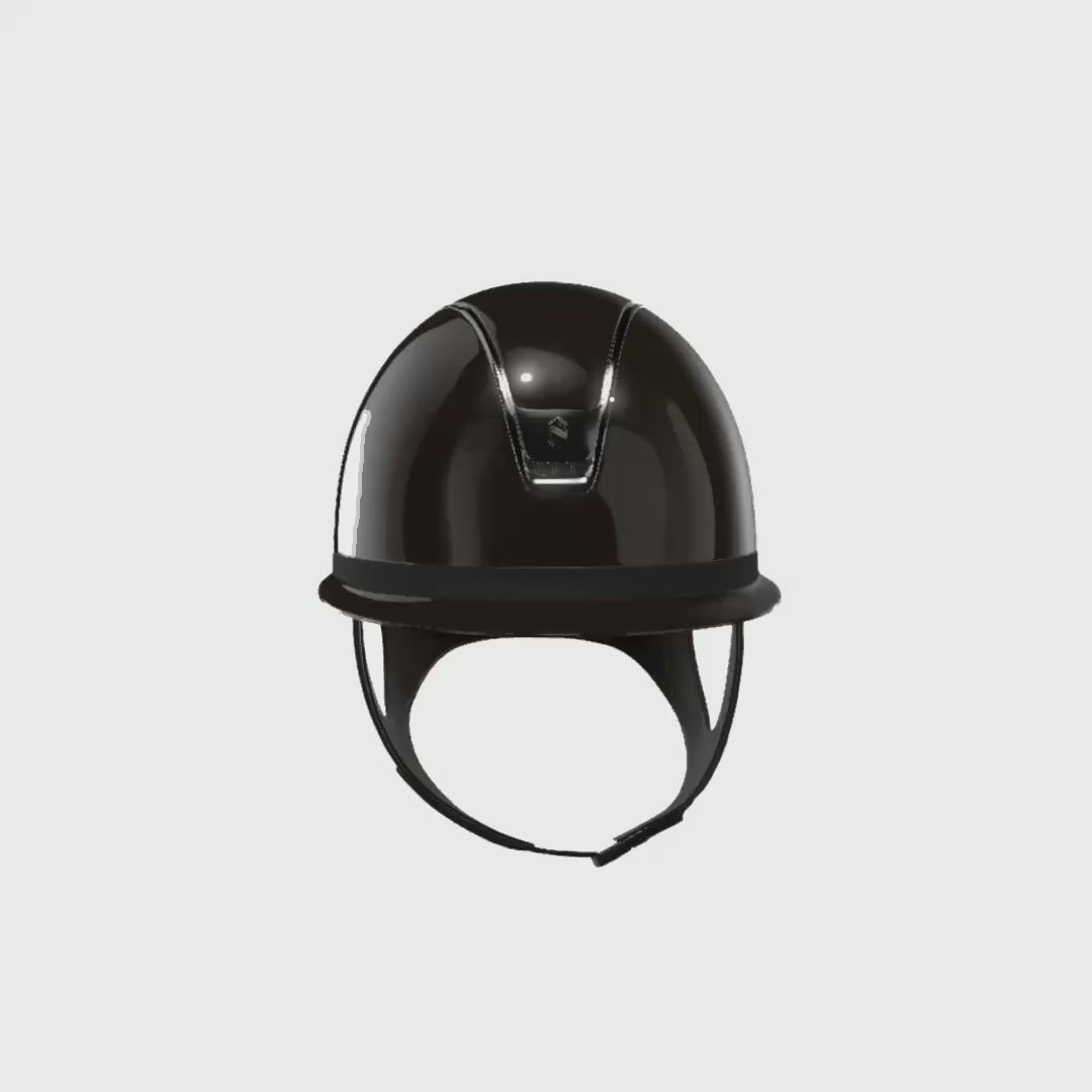 Reithelm Miss Shield 2.0 Glossy Brown Trim + Blason Chrome Black - 360°-Video (1:1)