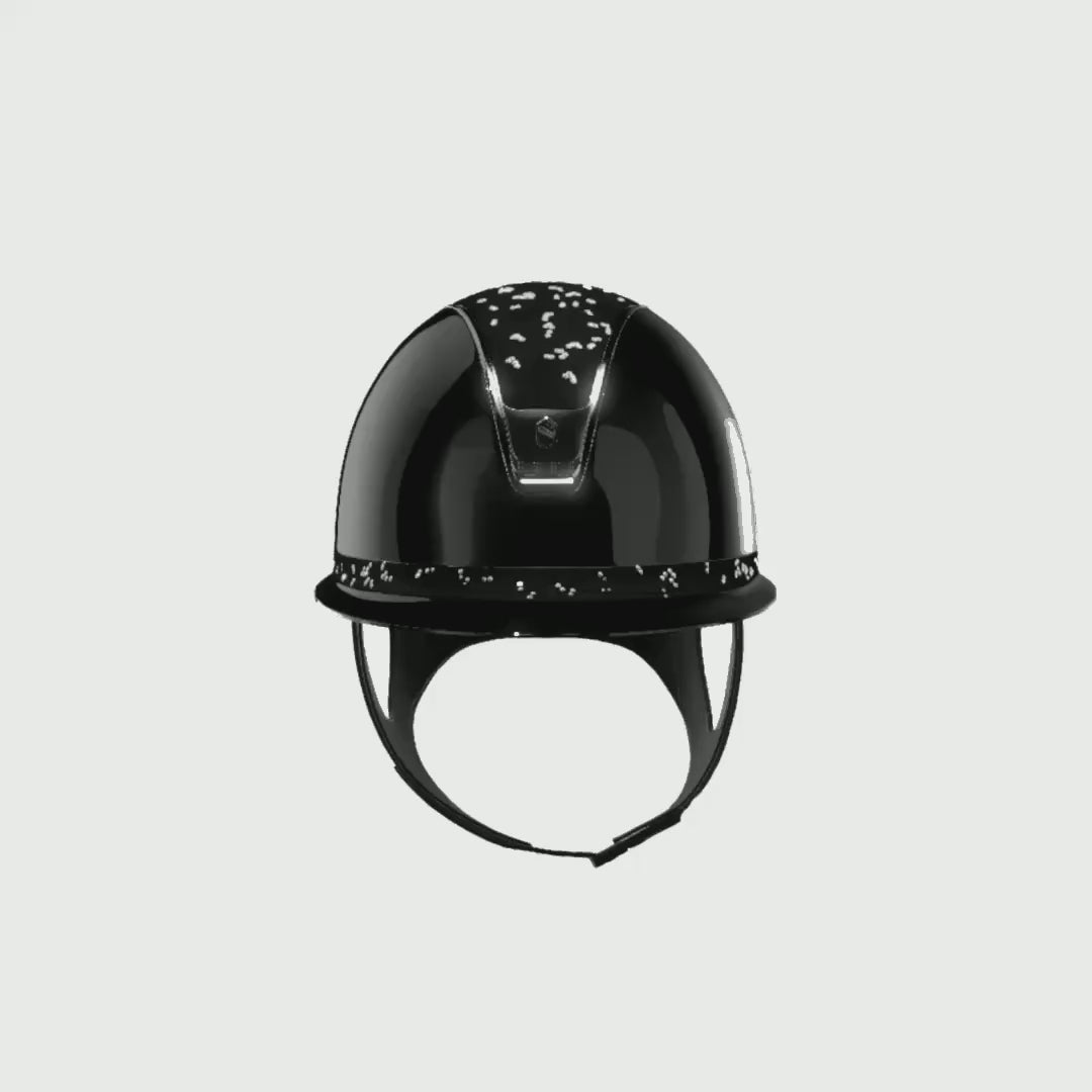 Reithelm Miss Shield 2.0 Black SG Top Crystal Leaf Frontal Band Crystal Leaf Trim Chrome Blason Chro - 360°-Video (1:1)
