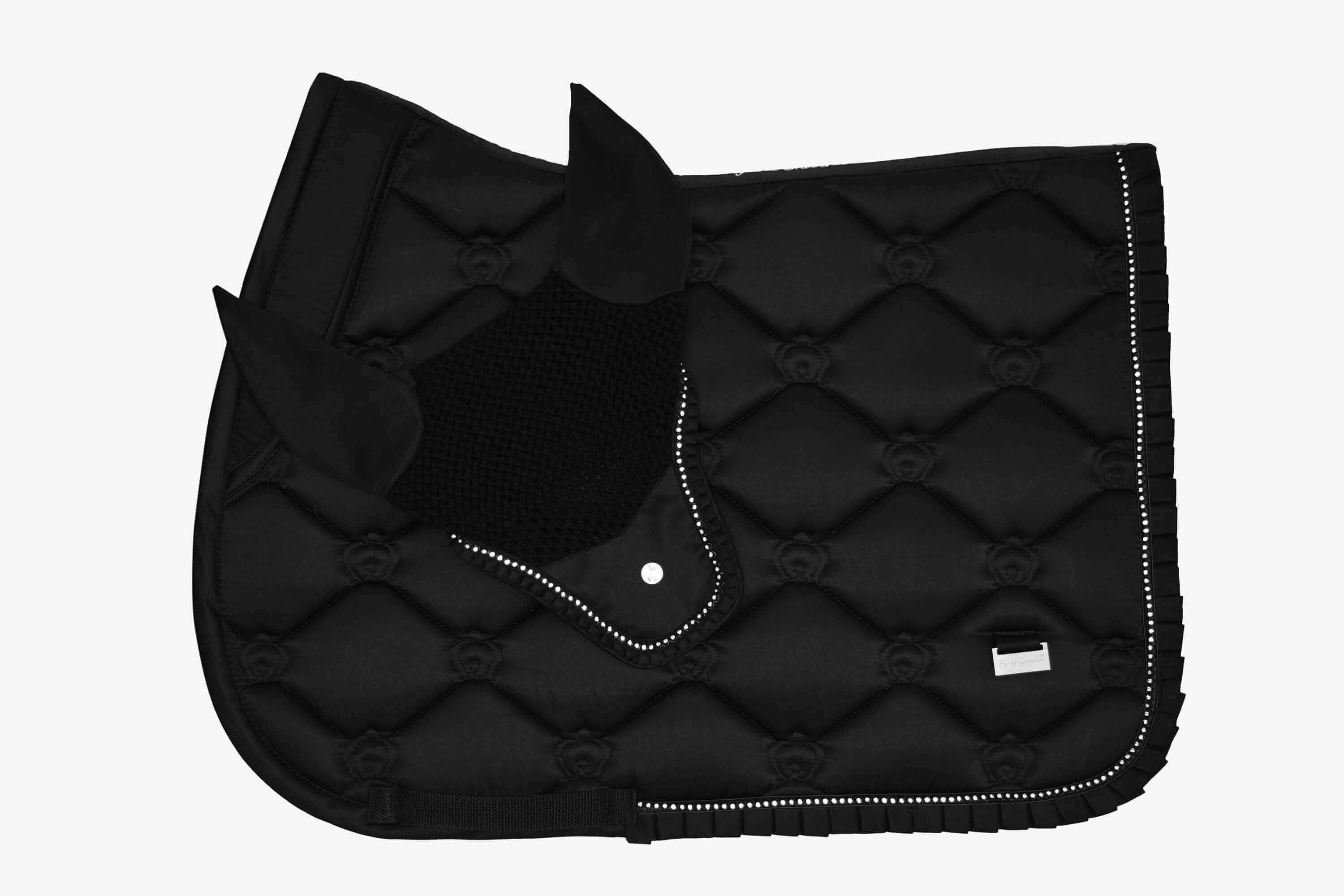 Springschabracke Ruffle Beluga Black