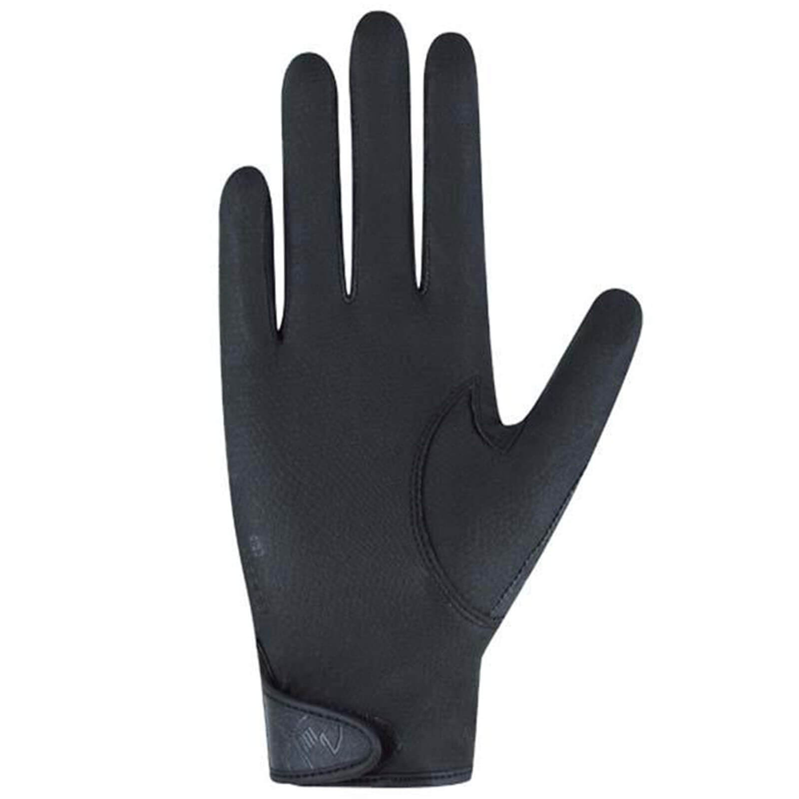 Reithandschuh Wels Winterreithandschuh, Schwarz, einzelner Handschuh auf weißem Hintergrund.