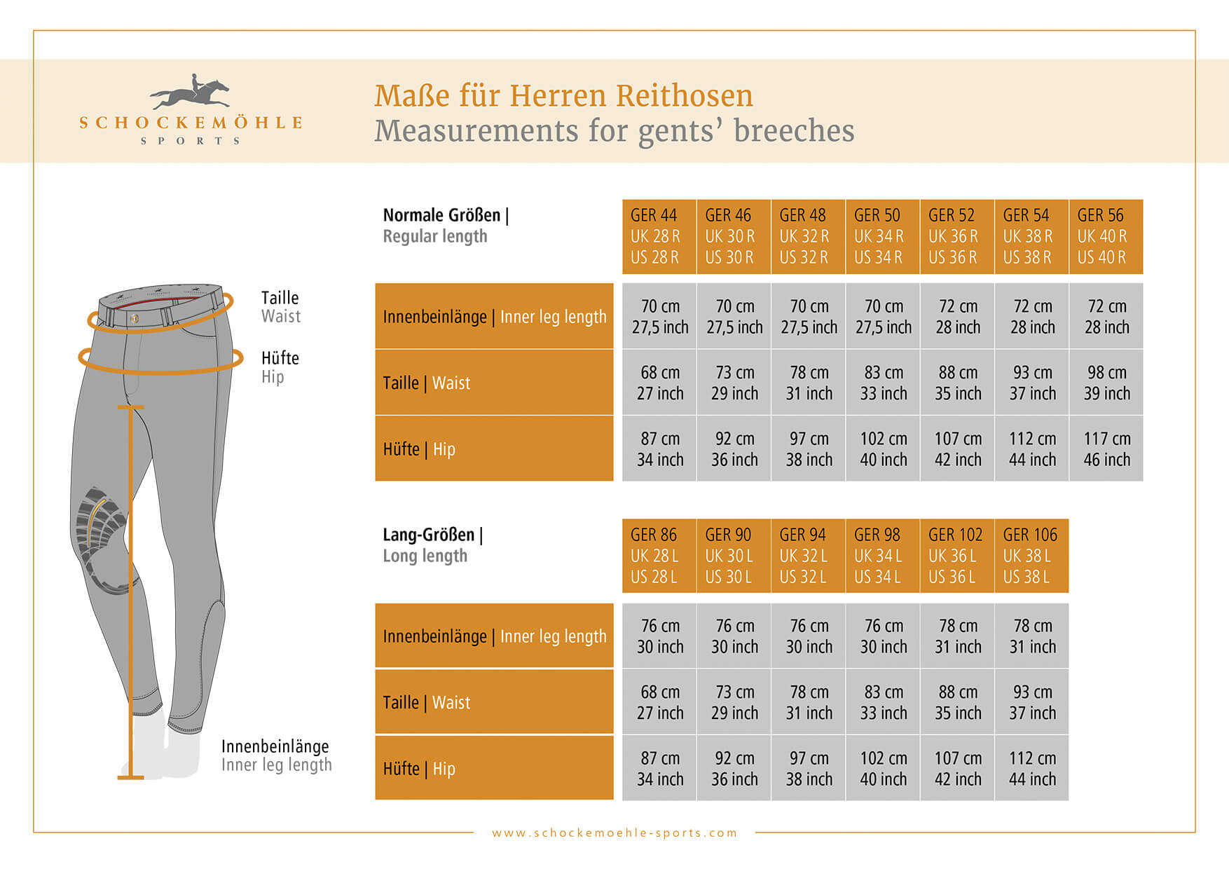 Reithose Herren Full-Grip Hero FS