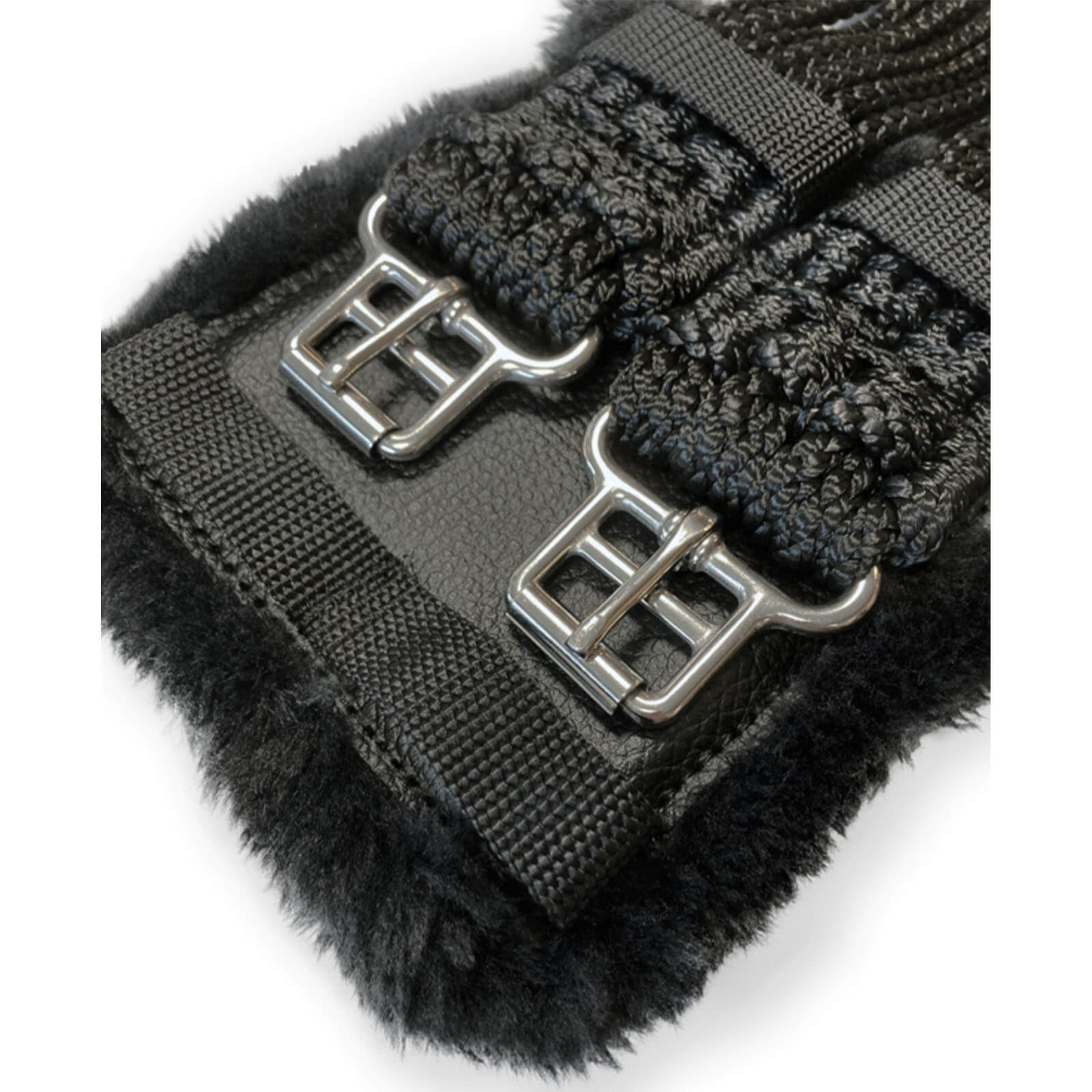 Kordelgurt mit gepolsterten Edelstahlschnallen Kurzgurt