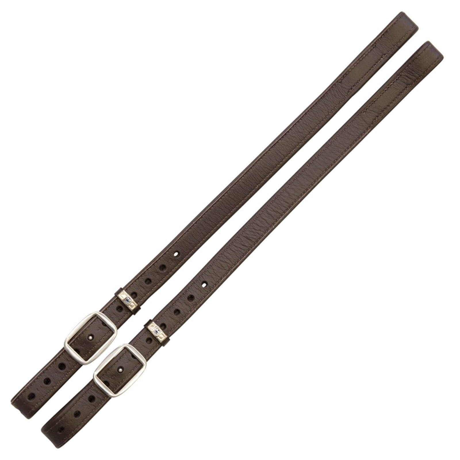 Steigbügelriemen Mono de Luxe Lederriemen, Ebony, Produkt allein auf weißem Hintergrund.
