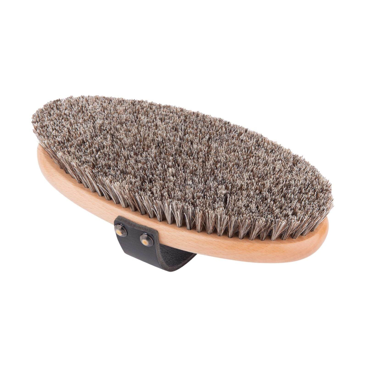 Waldhausen Exclusive Line Pferdekardätsche 19cm Putzbürste Pferdebürste, braun, Produkt allein auf weißem Hintergrund.