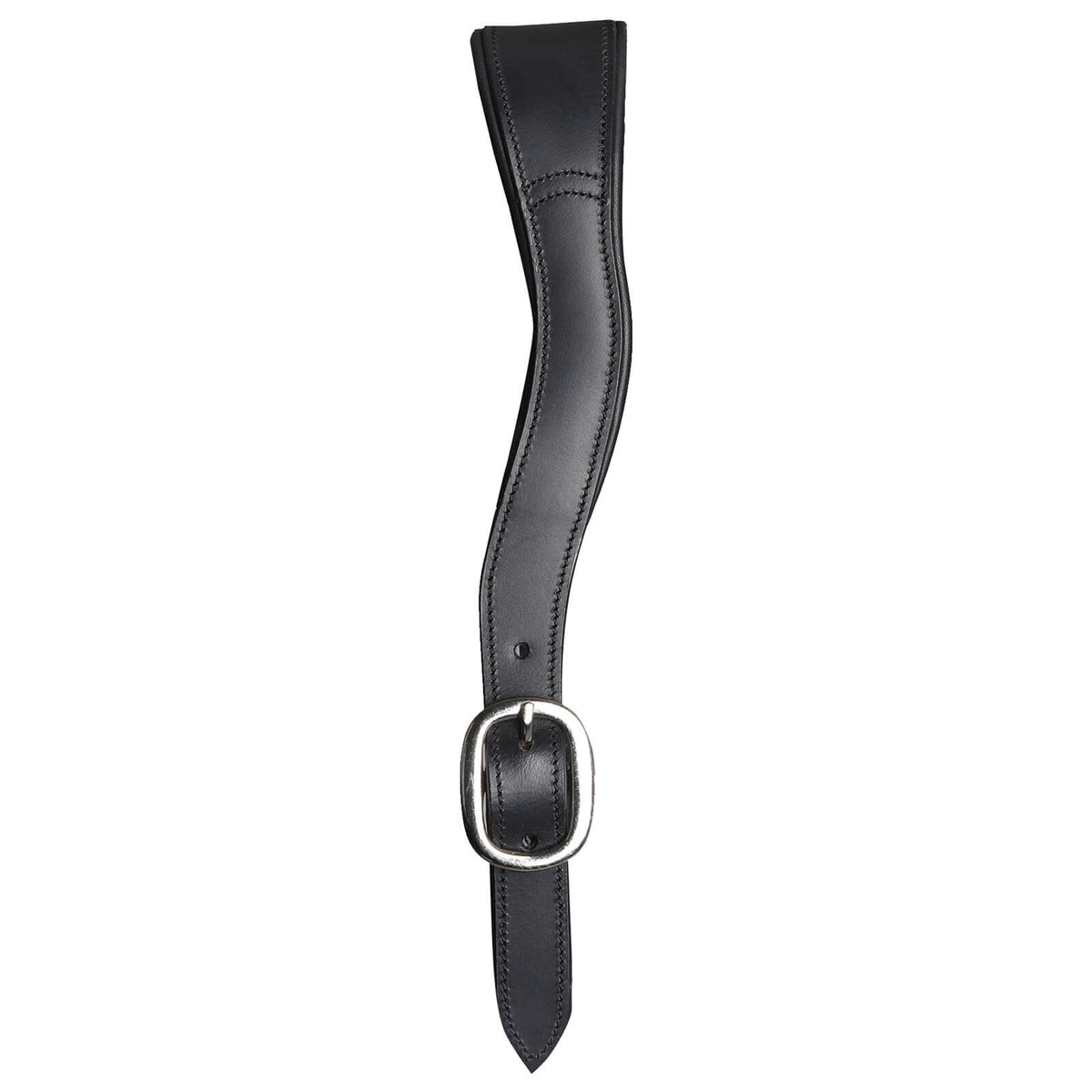 Waldhausen Lederhalfter X-Line Anatomic, Schwarz, Detailaufnahme eines Halfterteils auf weißem Hintergrund.