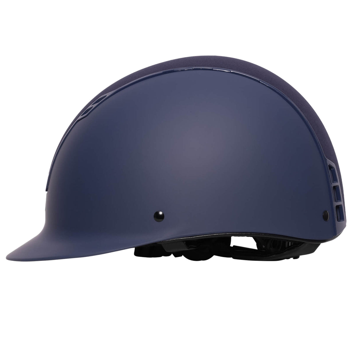 Waldhausen Reithelm Swing H22, Dunkelblau, Produkt allein auf weißem Hintergrund.