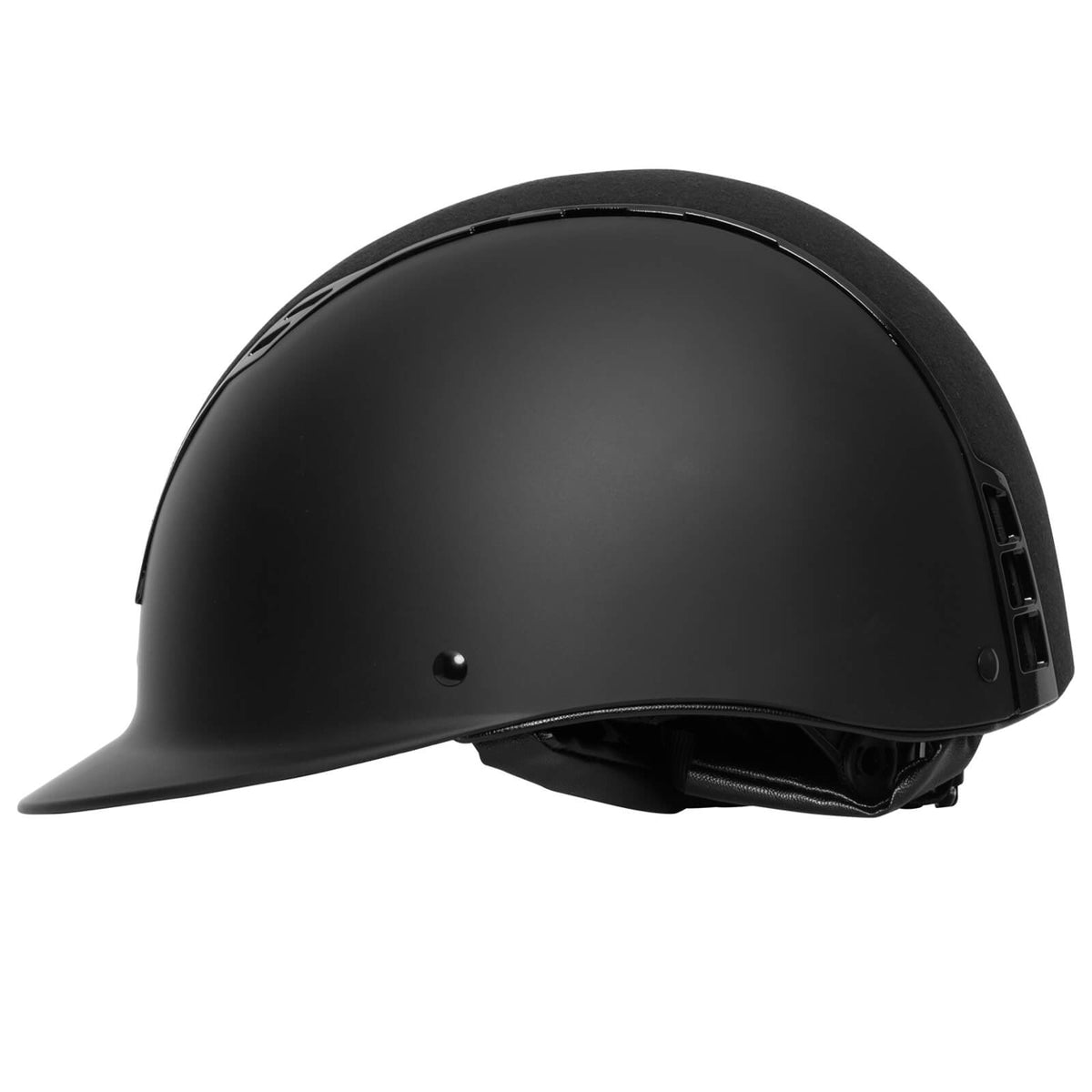 Waldhausen Reithelm Swing H22, Schwarz, Produkt allein auf weißem Hintergrund.
