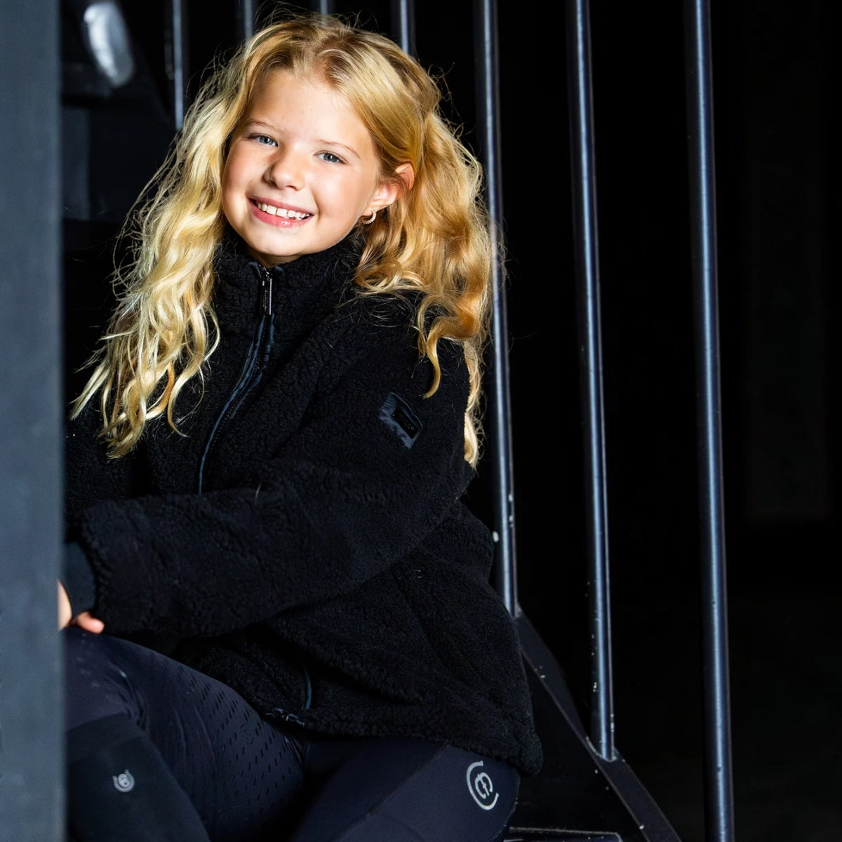 Teddy-Fleecejacke Young Rider Reitjacke